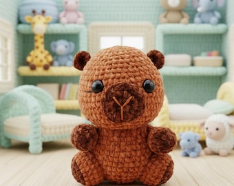 Amigurumi Capybara Crochet Pattern | Beginner-Friendly Plushie (PDF Pattern)