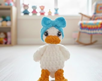 Della duck stuffie crochet pattern | Chunky Snuggler Plushie, Mallard Variation (PDF Download)