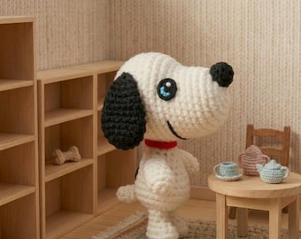 Snoopy Beagle Dog Amigurumi Crochet Pattern (PDF Download)