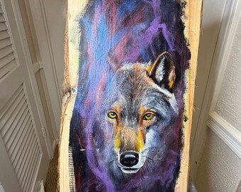 Hand Painted Barn wood wall art Soul of the Timberline