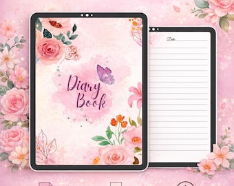 Cahier numérique sur le thème des fleurs | PDF imprimable simple et facile à utiliser | 50 pages | 8,5×11 | Téléchargement numérique