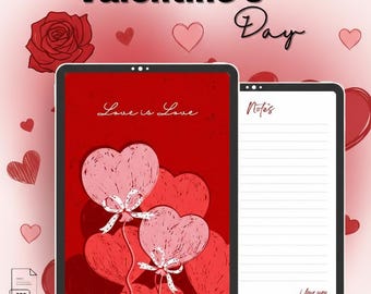 Carnet numérique Saint-Valentin | Thème du coeur (PDF imprimable)