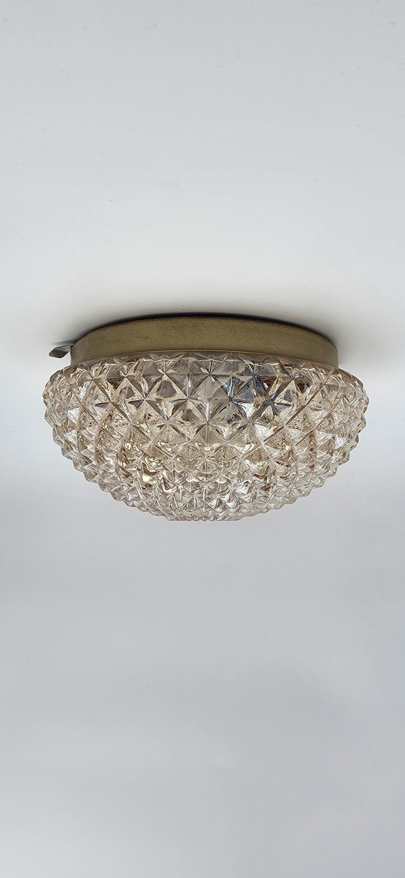 70年代 レトロ 照明 吊り下げ照明 アンバー 白熱球 天井照明 ガラス 70s light fixture - Etsy 日本