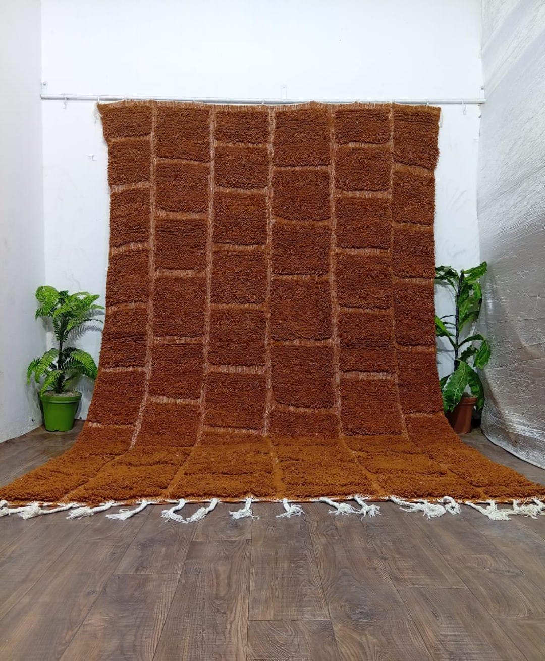 Beni Ourain Moroccan Rug – Handwoven Wool, Minimal Black & White Berber ...