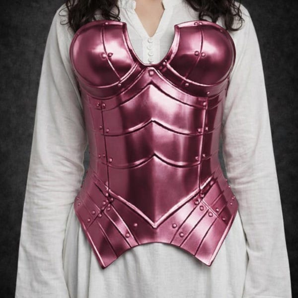 Handmade Female Steel Cuirass Breastplate Armor - Matte Finish Medieval Lady Body Armor - Cosplay, LARP, Halloween Costume - Custom Finishes
