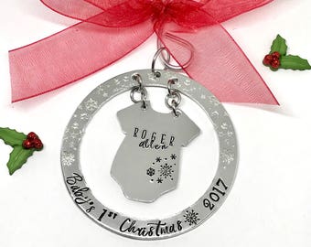 Babys First Christmas Ornament, New Baby Gift, Holiday Decor, Christmas Decor, Christmas Gift