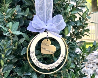 50th Anniversary Customized Ornament, Anniversary Gifts for Parents