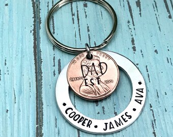 First Fathers Day Gift, Engraved Keychain, Fathers Day Gift from Wife