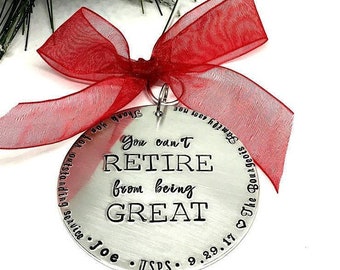 Retirement Gifts for Women, Personalized Christmas Ornament, Leaving Gift, Co worker Gift