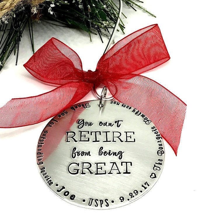 Retirement Gift Idea Christmas Ornament Personalized | Etsy