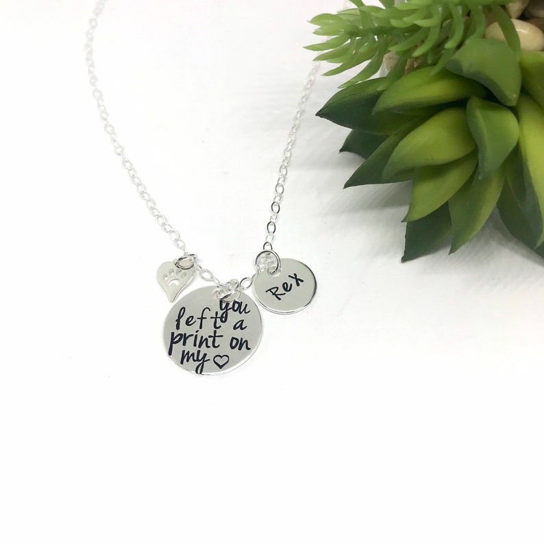 Pet Loss Gifts, Dog Remembrance, Paw Print Necklace, Pet Sympathy Gifts, Dog Loss Gifts image 6