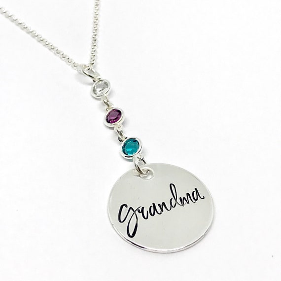 etsy birthstone necklace