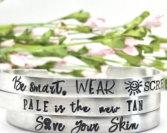 Melanoma Awareness Bracelet, Skin Cancer Jewelry, Cancer Support, Cancer Patient Gifts