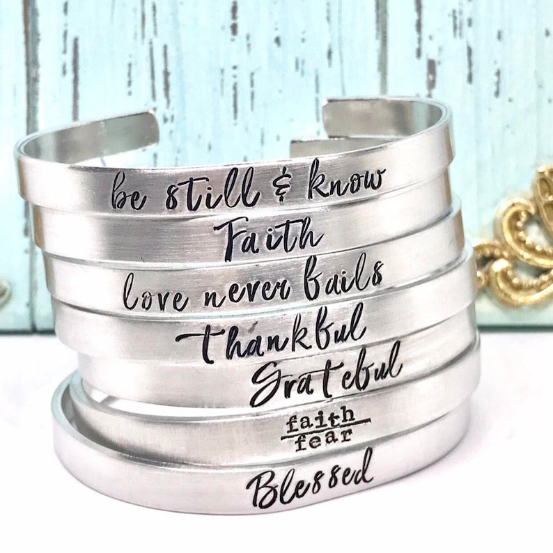 Faith Inspired Bracelets for Her, Gifts for Friends, Religious Presents, Bible Study Gifts image 1