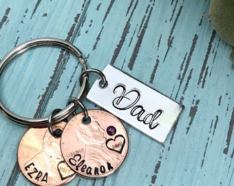 Fathers Day Gift from Wife, Dad Keychain, Personalized Gifts for Men