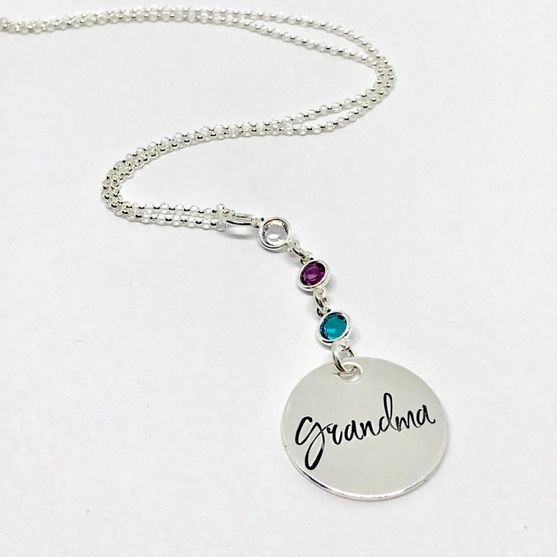 Personalized Birthstone Necklace, Best Gifts for Grandma, Sterling Silver Jewelry, Mothers Jewelry, Gifts for Mom, Gifts from Kids image 6