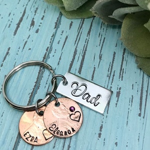 Fathers Day Gift from Wife, Dad Keychain, Personalized Gifts for Men image 2