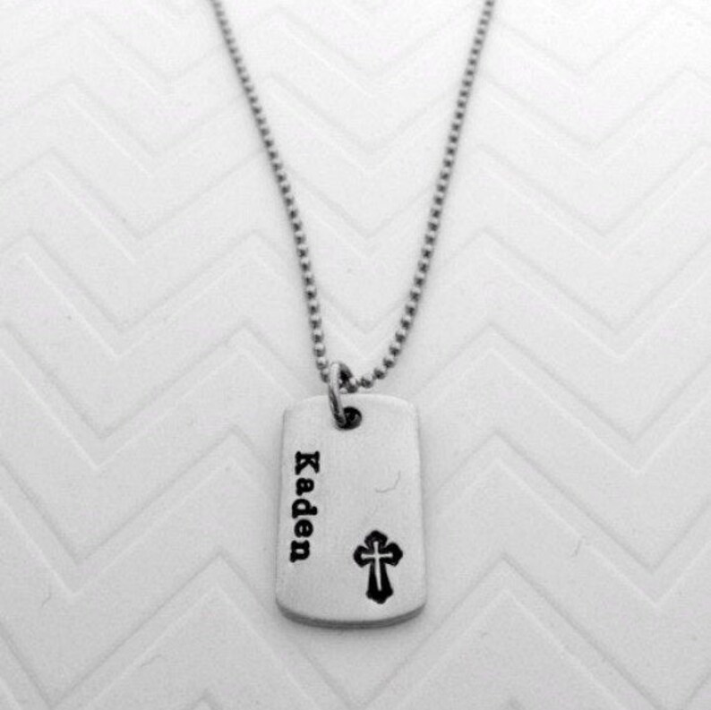 First Communion Gift Boy First Communion Necklace Catholic Etsy