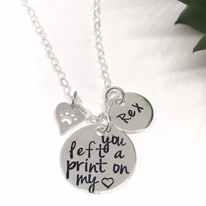 Pet Loss Gifts, Dog Remembrance, Paw Print Necklace, Pet Sympathy Gifts, Dog Loss Gifts image 10