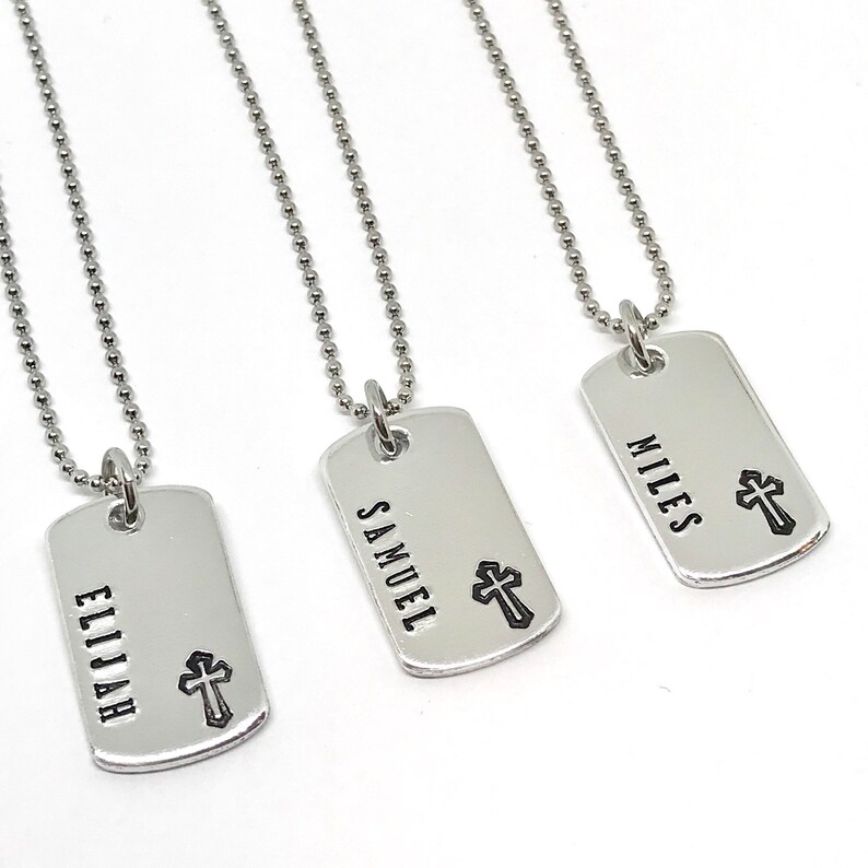 First Communion Gift Boy First Communion Necklace Catholic Etsy