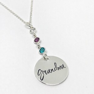 Personalized Birthstone Necklace, Best Gifts for Grandma, Sterling Silver Jewelry, Mothers Jewelry, Gifts for Mom, Gifts from Kids image 4