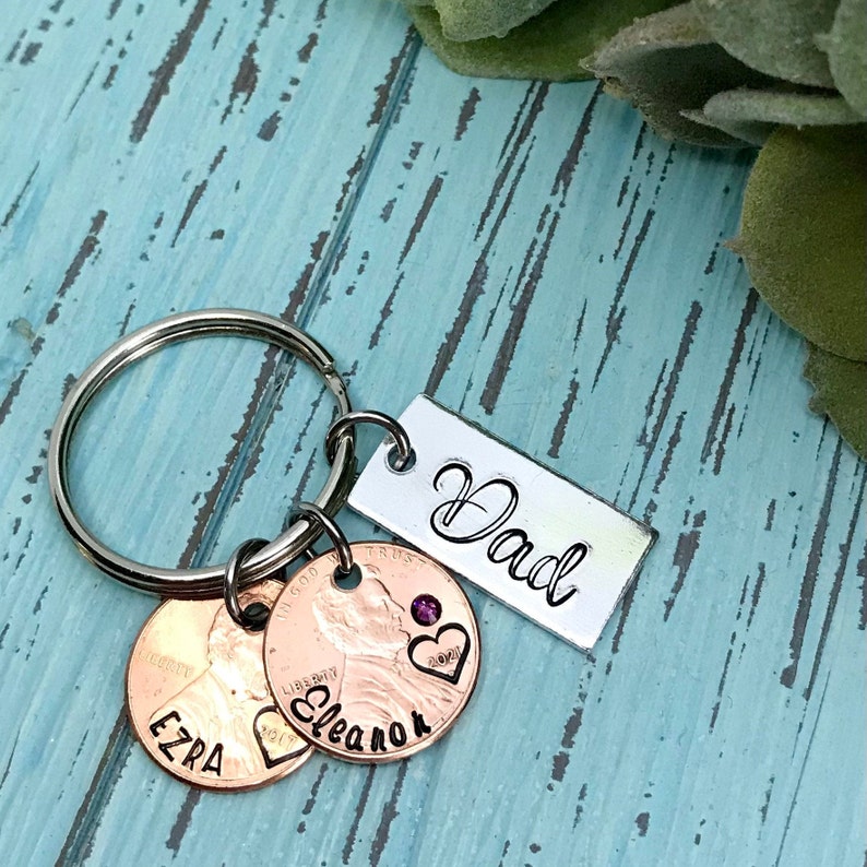 Fathers Day Gift from Wife, Dad Keychain, Personalized Gifts for Men image 3