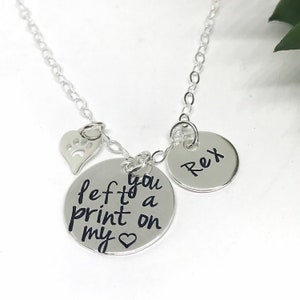 Pet Loss Gifts, Dog Remembrance, Paw Print Necklace, Pet Sympathy Gifts, Dog Loss Gifts image 1