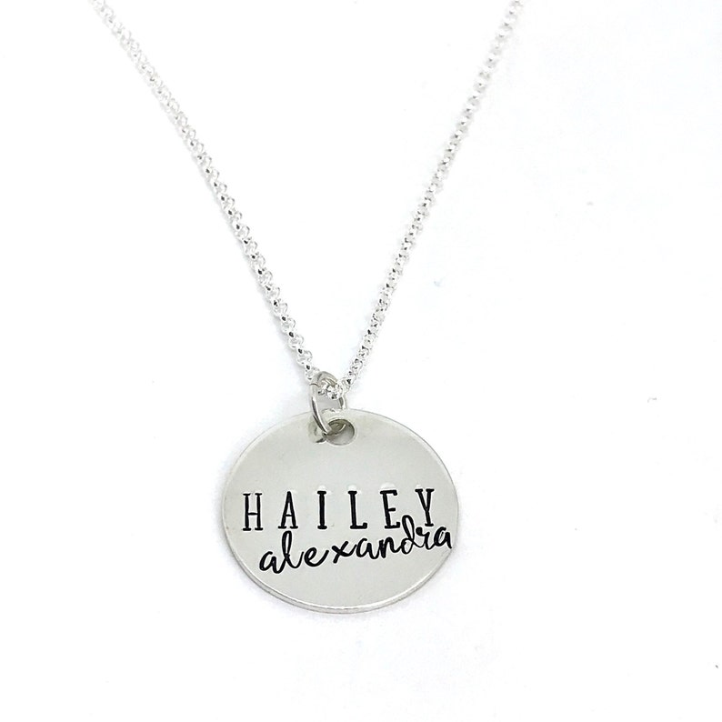 Kids Name Necklace Nameplate Necklace Christmas gift for Mom from Daughter