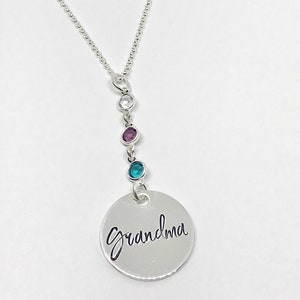 Personalized Birthstone Necklace, Best Gifts for Grandma, Sterling Silver Jewelry, Mothers Jewelry, Gifts for Mom, Gifts from Kids image 7