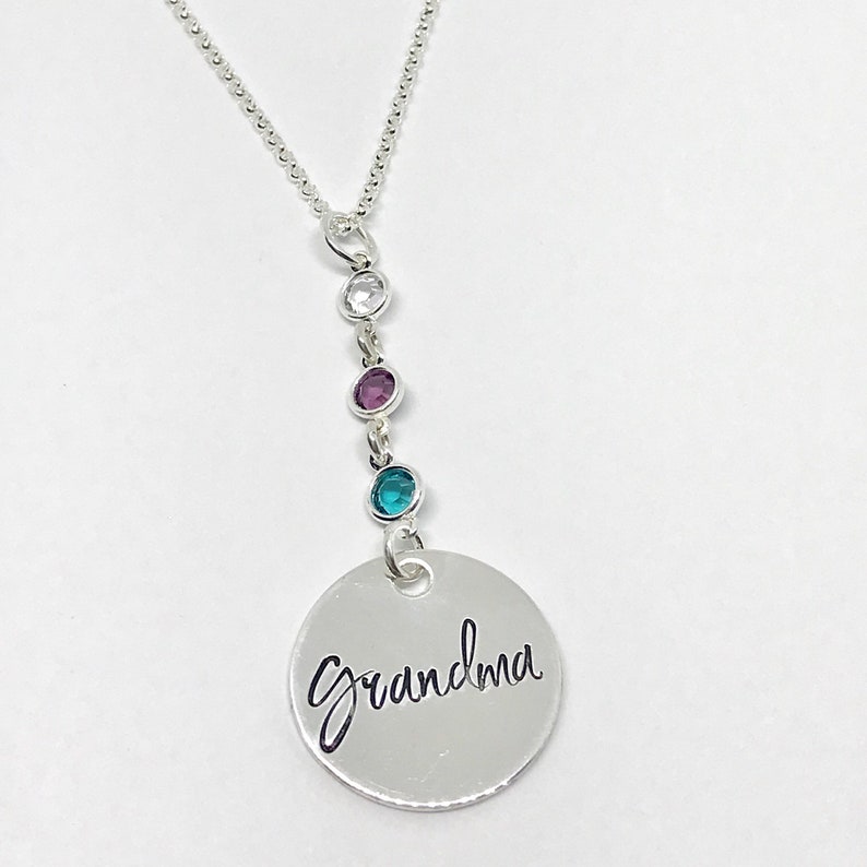 Personalized Birthstone Necklace, Best Gifts for Grandma, Sterling Silver Jewelry, Mothers Jewelry, Gifts for Mom, Gifts from Kids image 7