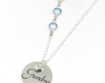 Grandma Necklace, Great Grandma Gift, Grandmothers Mothers Day Gift