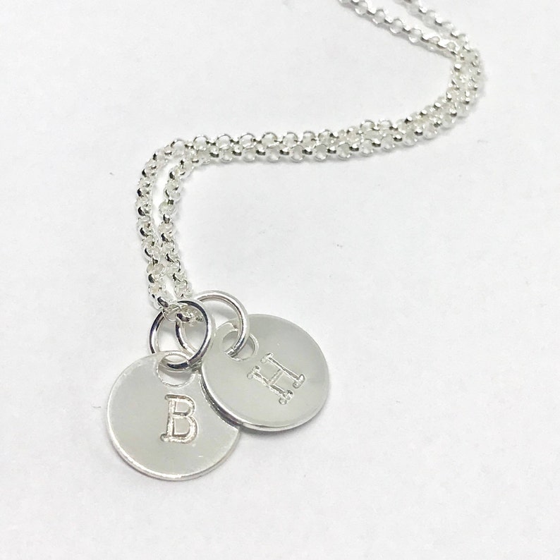 Dainty Initial Necklace, tiny initial Jewelry for Mom, Minimalist Necklace, Sterling Silver Necklace, Personalized, image 5