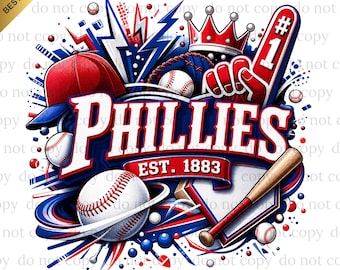 Phillies PNG, Phillies Baseball, Baseball PNG, Digital download, Game Day, Baseball Gifts, Best for Print, T-shirt, Spirit, Baseball Clipart