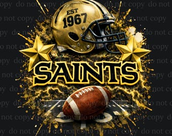 Saints PNG, Game Day, Football, Saints gift, Saints Digital use for T-shirt, Stickers, Mug, Tumbler, Digital Download, PDF