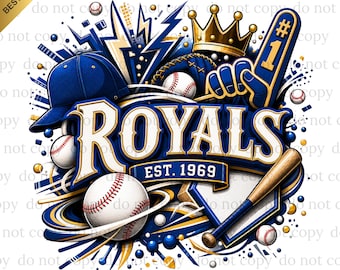 Royals PNG, Royals Baseball, Baseball PNG, Digital download, Game Day, Baseball Gifts, Best for Print, T-shirt, Spirit Baseball Clipart