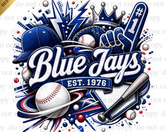Blue Jays PNG, Blue Jays Baseball, Baseball PNG, Digital download, Game Day, Baseball Gifts, Best for Print, Shirt, Spirit Baseball Clipart