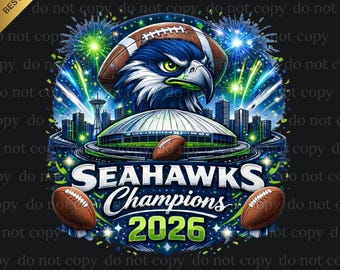 Seahawks Champions PNG, Digital Download, Game Day, Football, Seahawks gift, Seahawks Digital use for T-shirt, Stickers, Mug, Tumbler, PDF