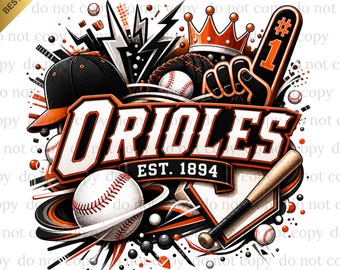 Orioles PNG, Orioles Baseball, Baseball PNG, Digital download, Game Day, Baseball Gifts, Best for Print, T-shirt, Tumbler, Baseball Clipart