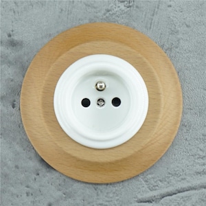 Hölzerne Steckdose Steckdose Massivholz Steckdose Luxus Steckdose Modernes Interieur Wohnkultur