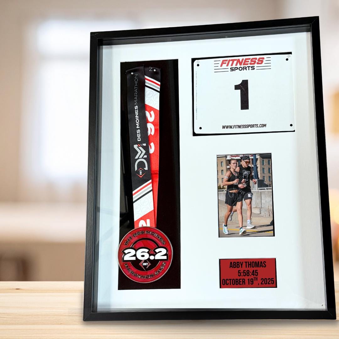 Track Ribbon Display Frame Medal Display Frame | Race Bib Shadow Box, Customizable Gift | Marathon ...