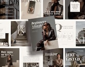 340+ Luxury Real Estate Instagram Bundle | Realtor Instagram Marketing Templates | Realtor Social Media Post | Realtor Templates Canva