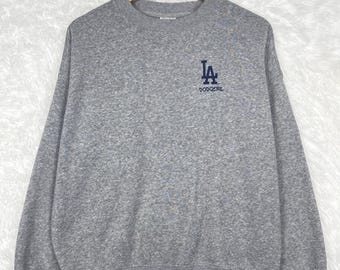 Bluza z okrągłym dekoltem w stylu vintage LA Dodgers, bluza z nadrukiem dla fanów MLB