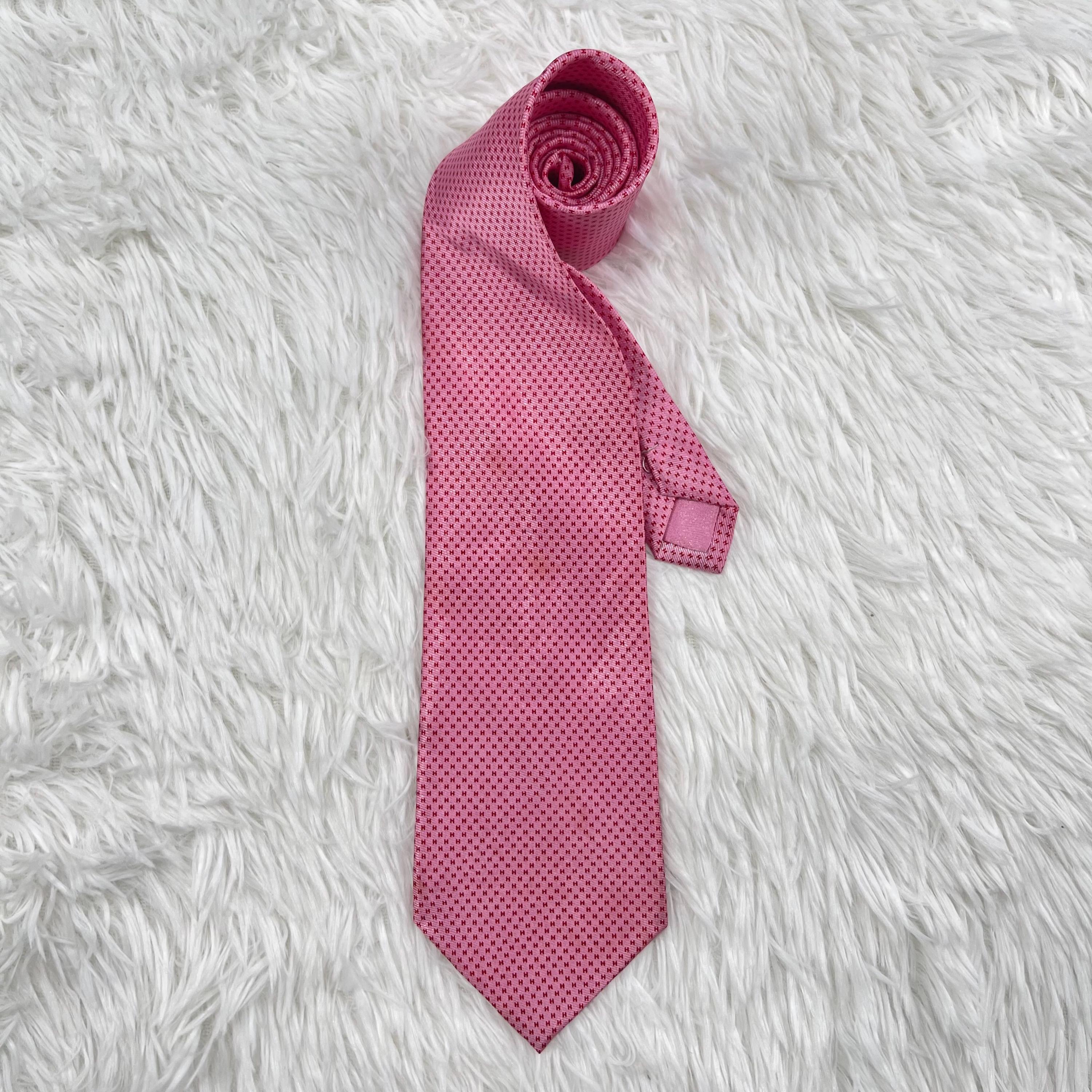 Hermes Pink Tie - Etsy