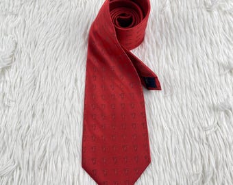 Vintage Manchester United Red Necktie Official Merchandise Football Fan Gift Red Devils Soccer Club Crest Hand Made Neck Tie Gift