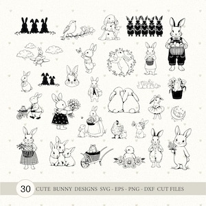 Fichier traceur Lapin SVG, Lapin SVG, Carotte, Bonjour printemps