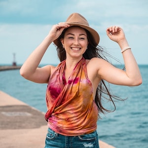 Tie-Dye Cover-Up| Beach Halter| Backless Top| Travel wrap| Multifunctional pareo| Beach Cover-Up| Cozy Blanket| Soft Wrap| Bachlorette Gift