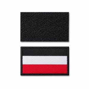 Parche con la bandera del ejército imperial alemán, insignia bordada en negro, rojo y dorado, con cierre de velcro.