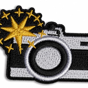 Vintage Camera Embroidery Patch | Retro Photography Applique Badge