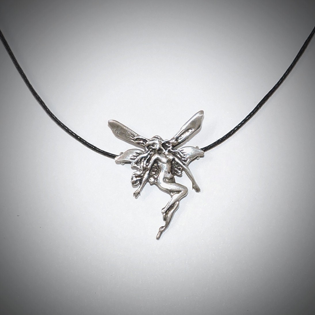 Vintage Garden Fairy Pendant Necklace 