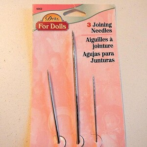 Joining Needles For Dolls by Dritz Set of Three image 1